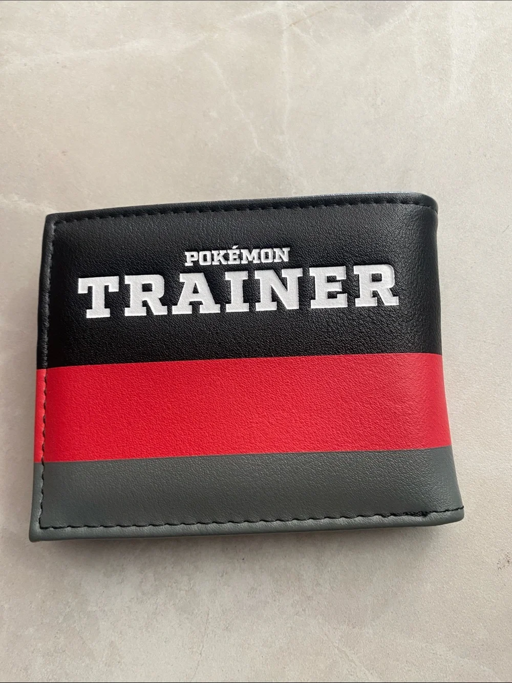 Pokemon Black, Red & Gray Poké Ball Bi-Fold Wallet